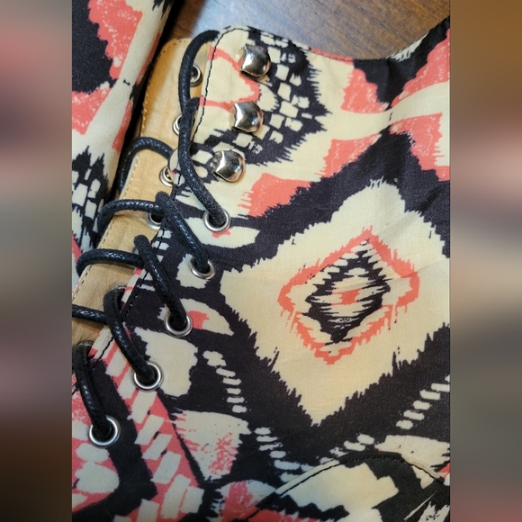 Urban Planet Lace Up Bootie Wedge Heels NWOT - Picture 2 of 4